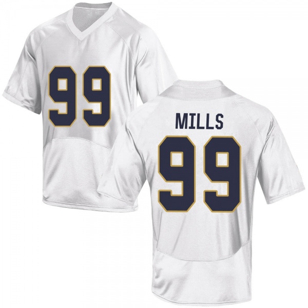 Rylie Mills Notre Dame Fighting Irish NCAA Youth #99 White Replica College Stitched Football Jersey IRR8555MC